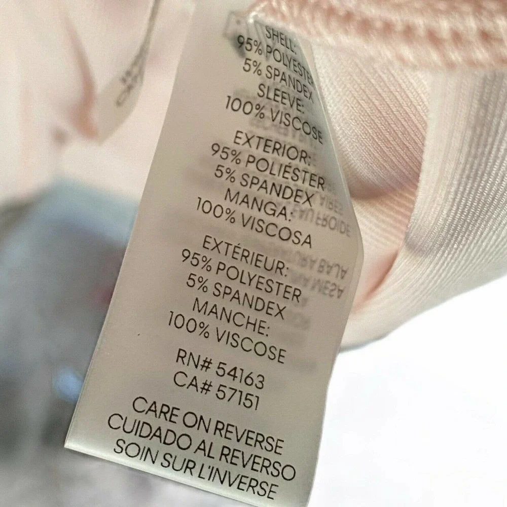 Calvin Klein Women's Top Size 2XL Short Sleeves Embellished Flutter Pink New - Picture 11 of 12